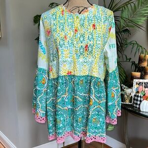 Colorful Floral Bohemian Blouse